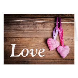 Crochet Loely Hearts Hälsningskort