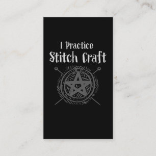 Crochet Mamma Witch Occult Crawing Yarn Älskare Visitkort