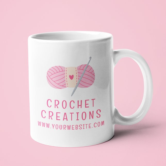 Crochet Modern Crocheting Personlig Business Kaffemugg (Skapare uppladdad)