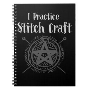 Crochet Mom Witch Occult Crafting Yarn Lover Anteckningsbok