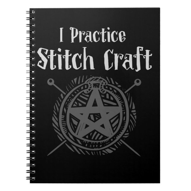 Crochet Mom Witch Occult Crafting Yarn Lover Anteckningsbok (Framsidan)