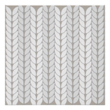 Crochet Mönster Beige Neutralt Glossy Poster