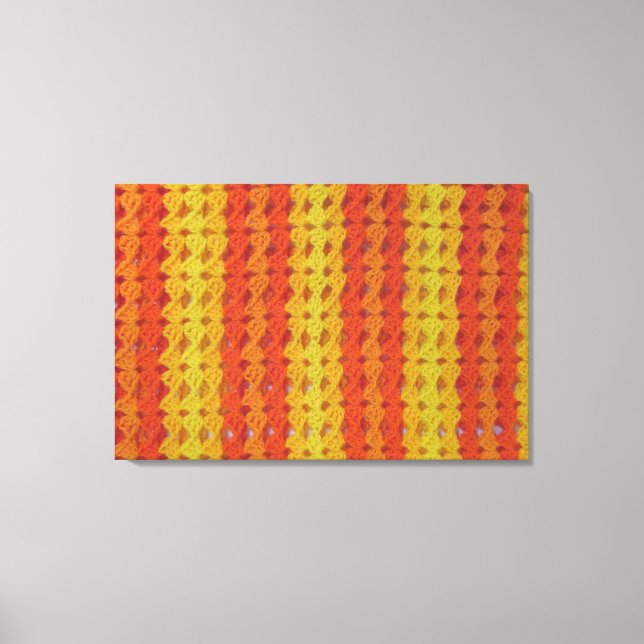 Crochet mönster - Orange snäckor Canvastryck (Framsida)