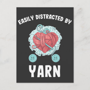 Crochet Mor Nål Crafter Yarn Knitting Vykort