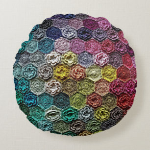 Crochet no2 round cushion rund kudde