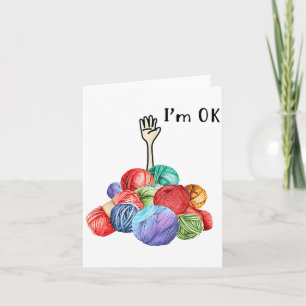 Crochet och Knitting Im OK Kort