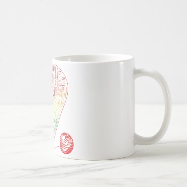 Crochet Ord Mugg (Färg) (Höger)