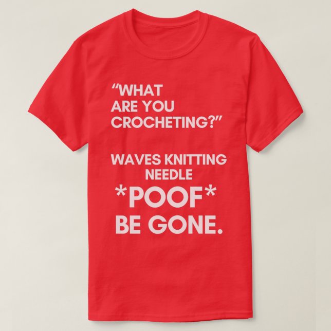 CROCHET-poet är Borta T Shirt (Design framsida)
