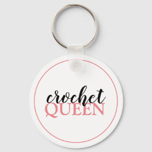 Crochet Queen-skript Nyckelring