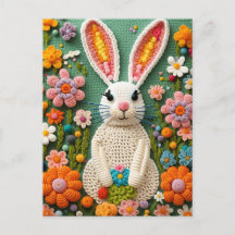 Crochet Rabbit, vykort för postkorsning