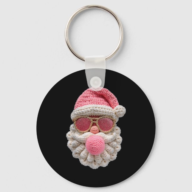 Crochet Santa Blowing Bubble Gum Christmas Girly K Nyckelring (Framsida)