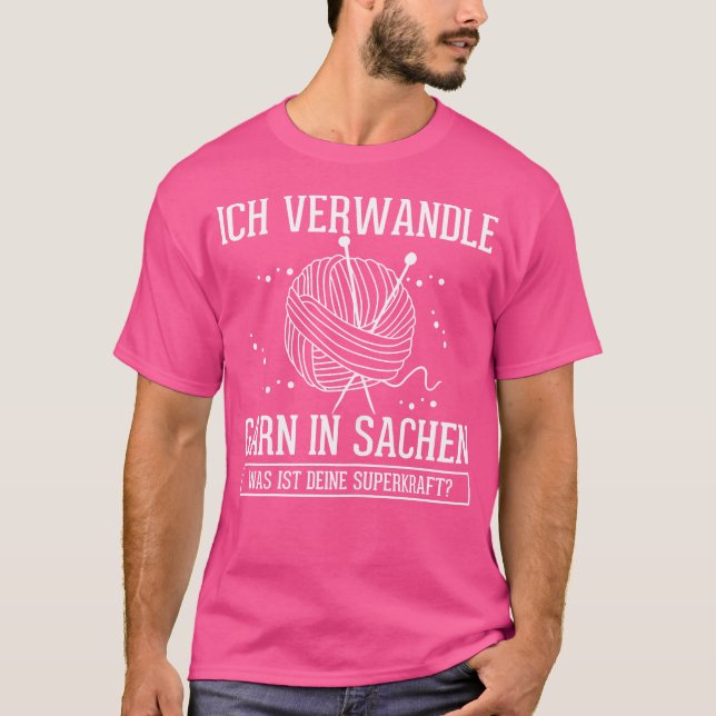 Crochet Says Sewing Gift Knitting T Shirt (Framsida)