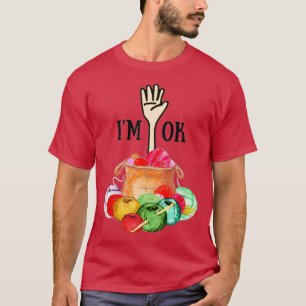 Crochet Sticka Im Ok garn sydd av Knitting älskare T Shirt