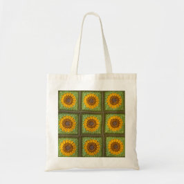 Crochet Sunflowers Tote Bag Tygkasse