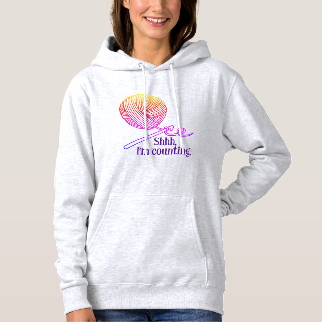 Crochet Sweatshirt Crochet Counting, Funny Crochet T Shirt (Framsida)