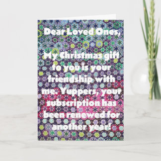 Crochet Temperature Blanket Snarky Christmas Card Helgkort