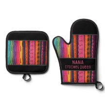 Crochet, titta! För köksdrottningen! Oven Mitt