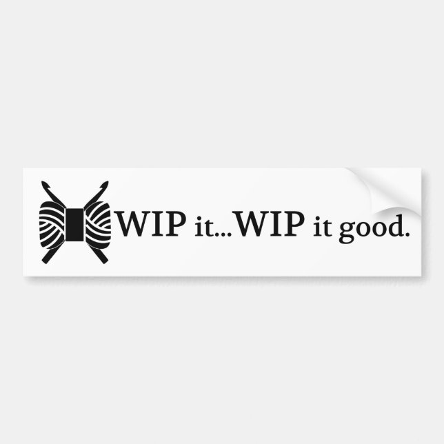 Crochet WIP IT Bra-garnkonstruktioner Bildekal (Framsidan)