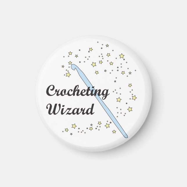 Crochet Wizard Magnet (Framsidan)