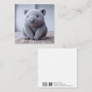Crochet Wombat Greeting Card Anteckningskort