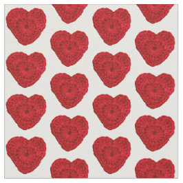 Crochet Yarn Heart Red Craft Tyg