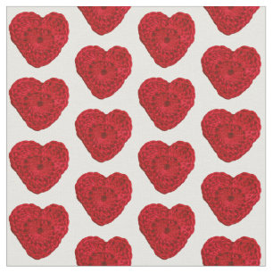 Crochet Yarn Heart Red Craft Tyg