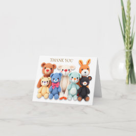 Crocheted Stuffed Animals Thank You Tack Kort