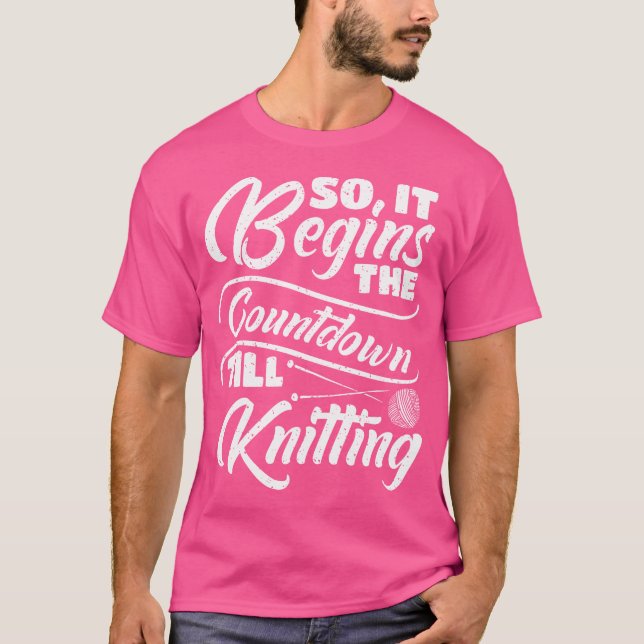 Crocheter Crochet - nedräkningen till nitting T Shirt (Framsida)