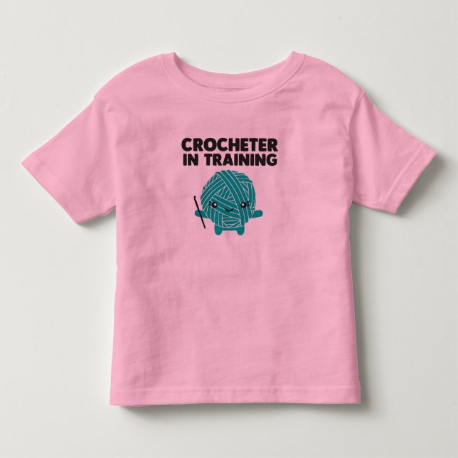 Crocheter i utbildningssmåbarnskjorta tee shirt (Framsida)
