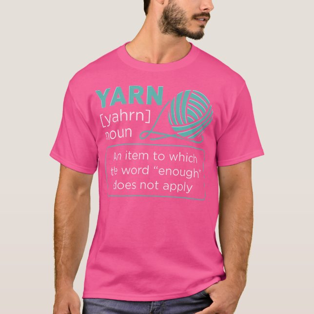 Crocheter Wool Yarn Funny Definition Quote Crochet T Shirt (Framsida)
