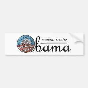 Crocheters för den Obama bildekalet #1 Bildekal