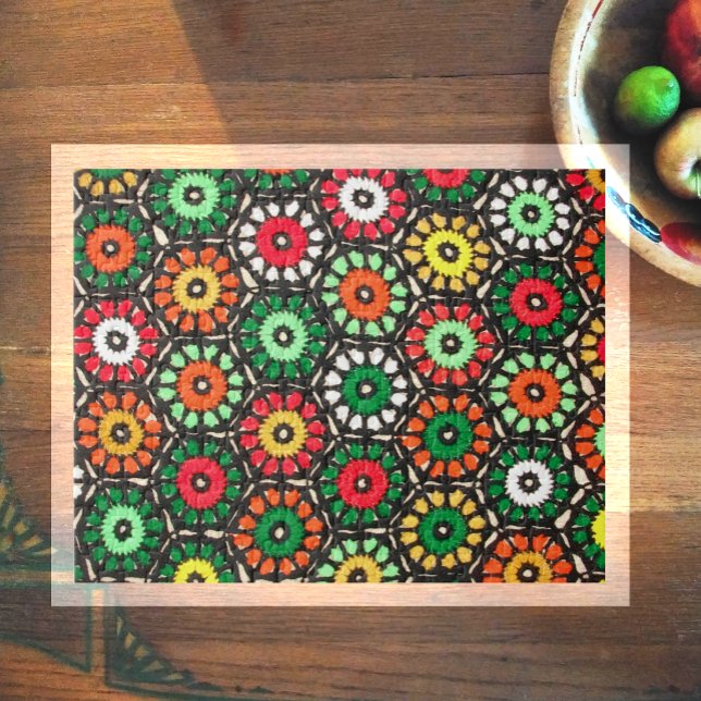Crocheteteteterad Granny Circles Pussel (Skapare uppladdad)