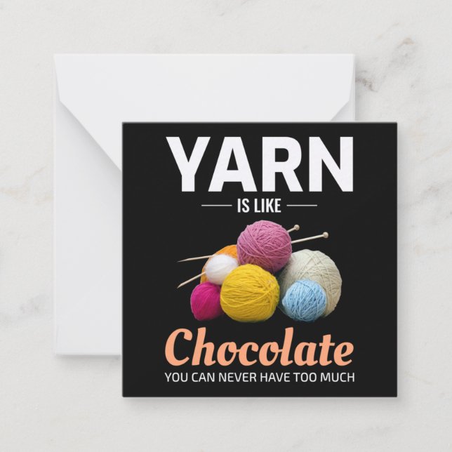 Crocheting Crochet Chocolate Knitting Crochet Anteckningskort (Framsida)