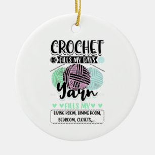 Crocheting - Crochet fyller mina dagar Julgransprydnad Keramik