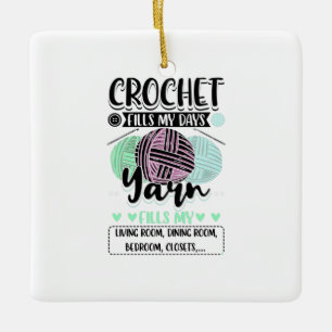 Crocheting - Crochet fyller mina dagar Julgransprydnad Keramik