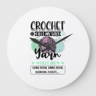 Crocheting - Crochet fyller mina dagar Stor Klocka