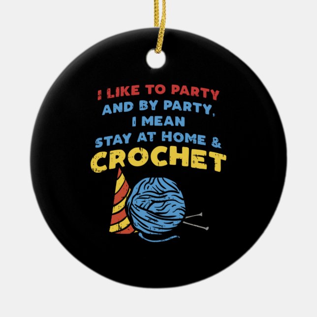 Crocheting Crochet-garn Julgransprydnad Keramik (Framsidan)