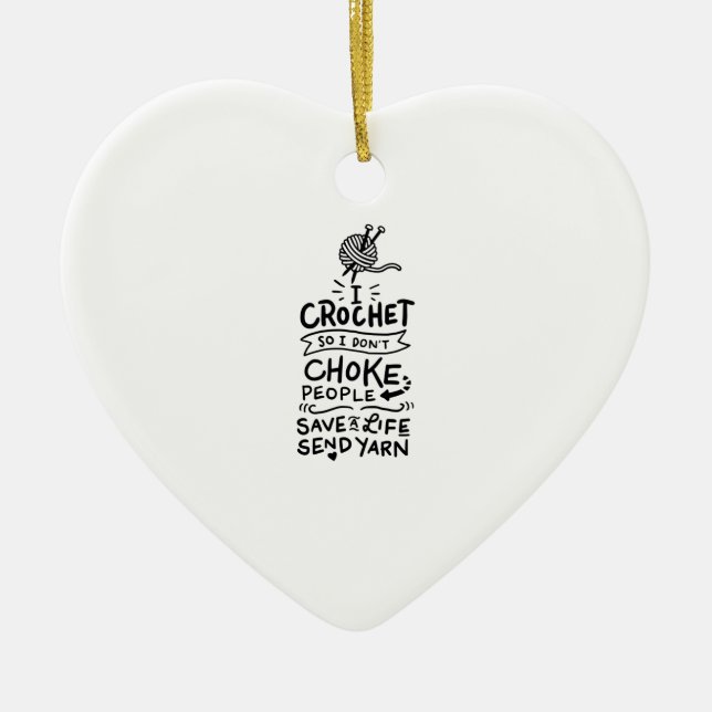 Crocheting Crochet Wool Julgransprydnad Keramik (Framsidan)