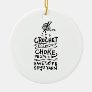 Crocheting Crochet Wool Julgransprydnad Keramik