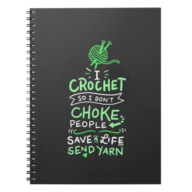 Crocheting Crocheter Gift Anteckningsbok (Framsidan)
