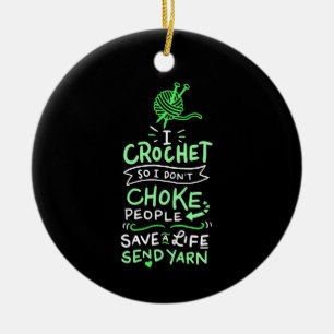 Crocheting Crocheter Gift Julgransprydnad Keramik