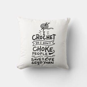 Crocheting Crocheter Gift Kudde