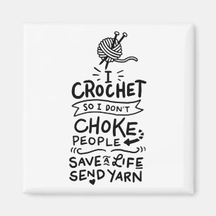 Crocheting Crocheter Gift Magnet