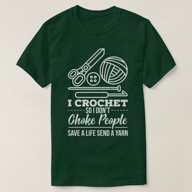 Crocheting Crocheter Gift T Shirt (Design framsida)