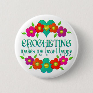 Crocheting Heart Lycklig Knapp