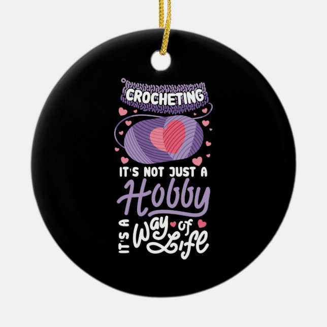 Crocheting Julgransprydnad Keramik (Framsidan)
