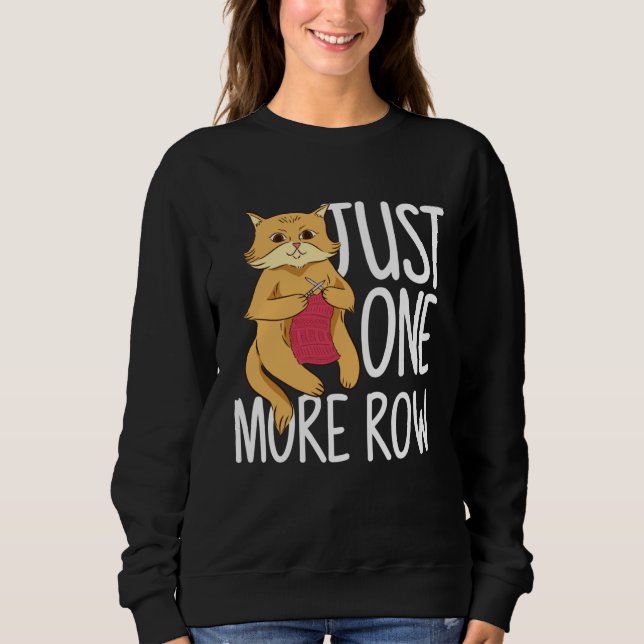 Crocheting Knitting Cat T Shirt (Framsida)