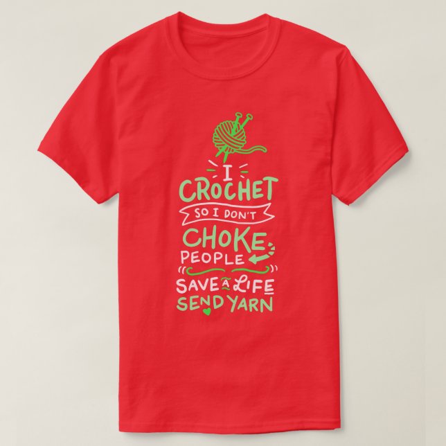 Crocheting Knitting Gift 10 T Shirt (Design framsida)