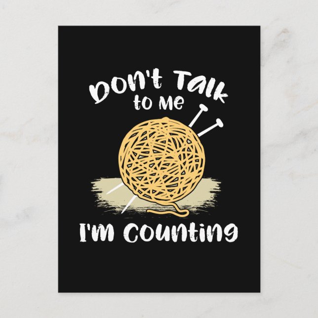 Crocheting Knitting Gift Vykort (Framsida)