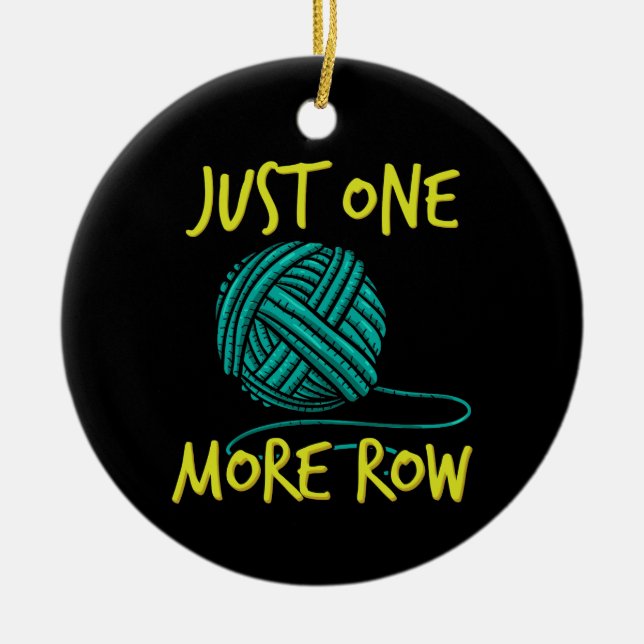 Crocheting Knitting Julgransprydnad Keramik (Framsidan)